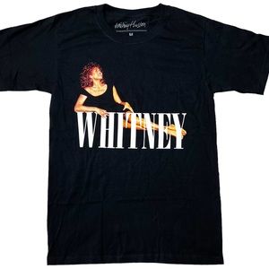NWOT Whitney Houston Short Sleeve Graphic T-Shirt in Black Women’s Sz M